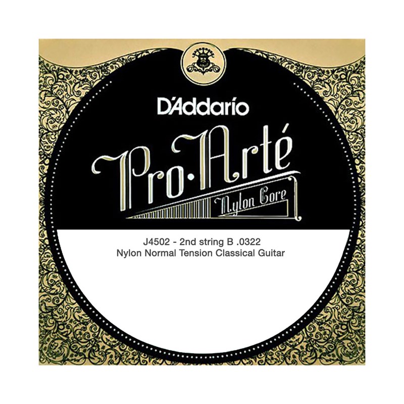 D'Addario J4502 Pro-Arte Nylon Classical Guitar Single String, Normal Tension, B 2nd String